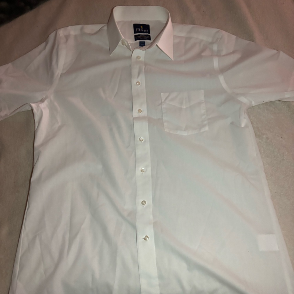 Stafford Men's Crisp White Dress Shirt